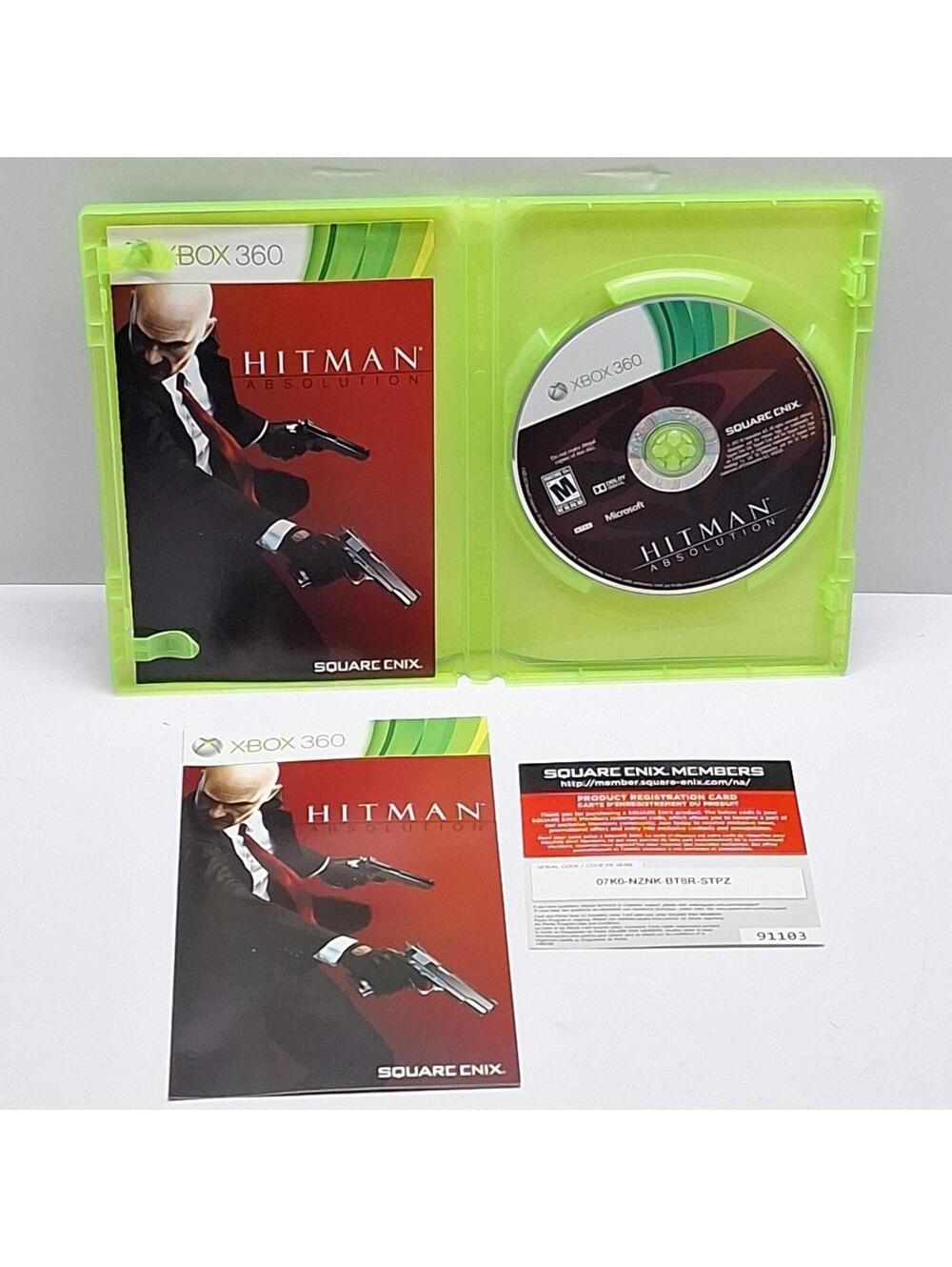 Hitman: Absolution (Microsoft Xbox 360, 2012) Complete W/ Manual & Reg Card CIB